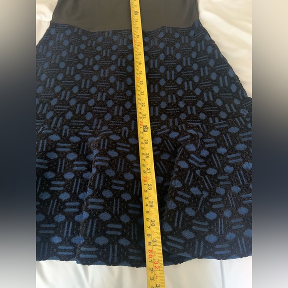 Maje knitt effect Blue Fit and Flare Mini Dress  Small - Picture 10 of 12